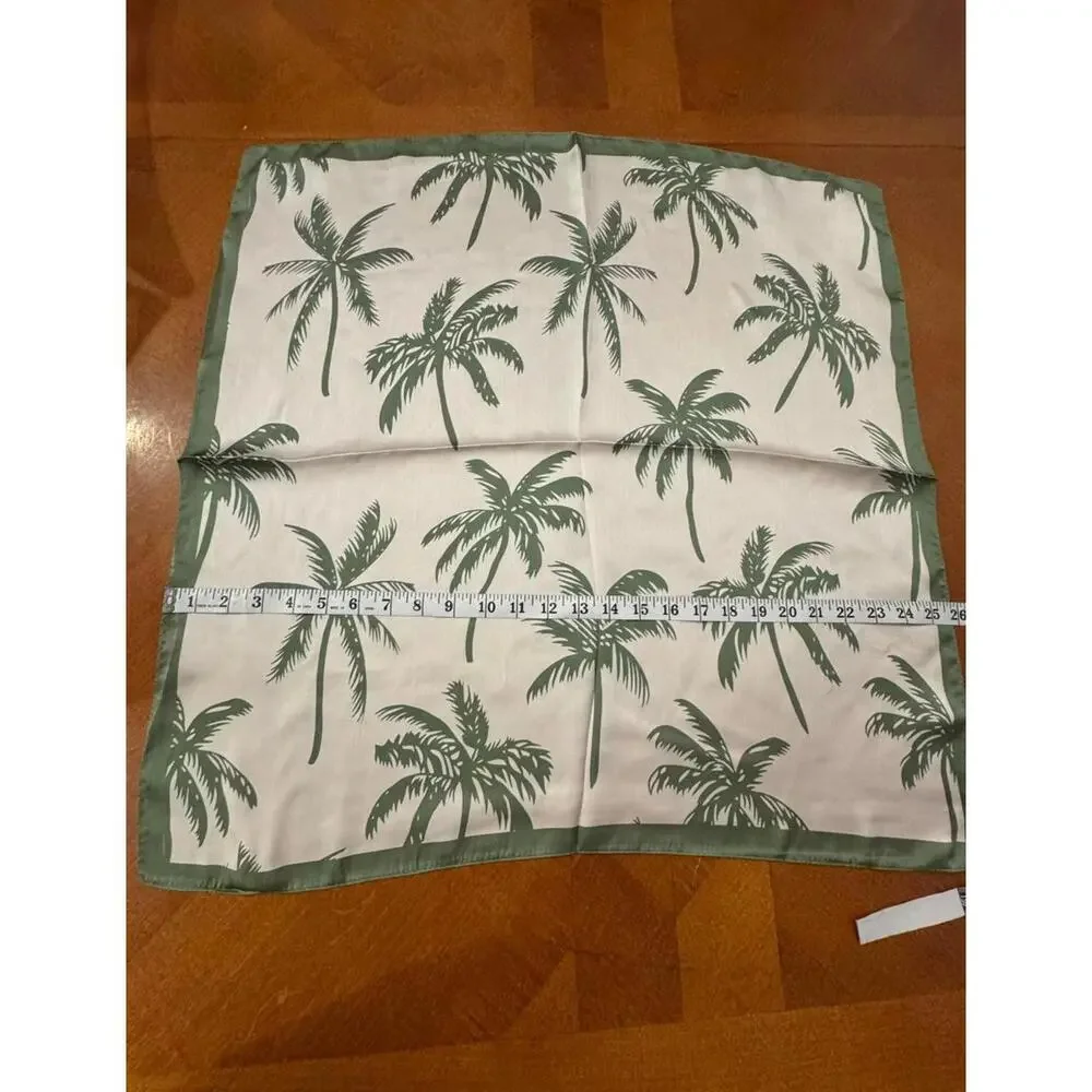 Palm Tree Print Square Scarf